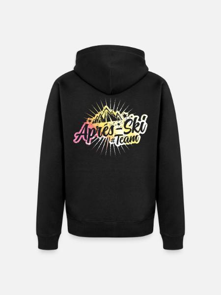 apres ski team berge bunt - Unisex Premium Bio Zip Hoodie - Schwarz