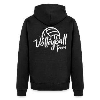 Équipe de volleyball - Veste à capuche bio Premium Unisexe - noir - Dos - Nico (187cm)