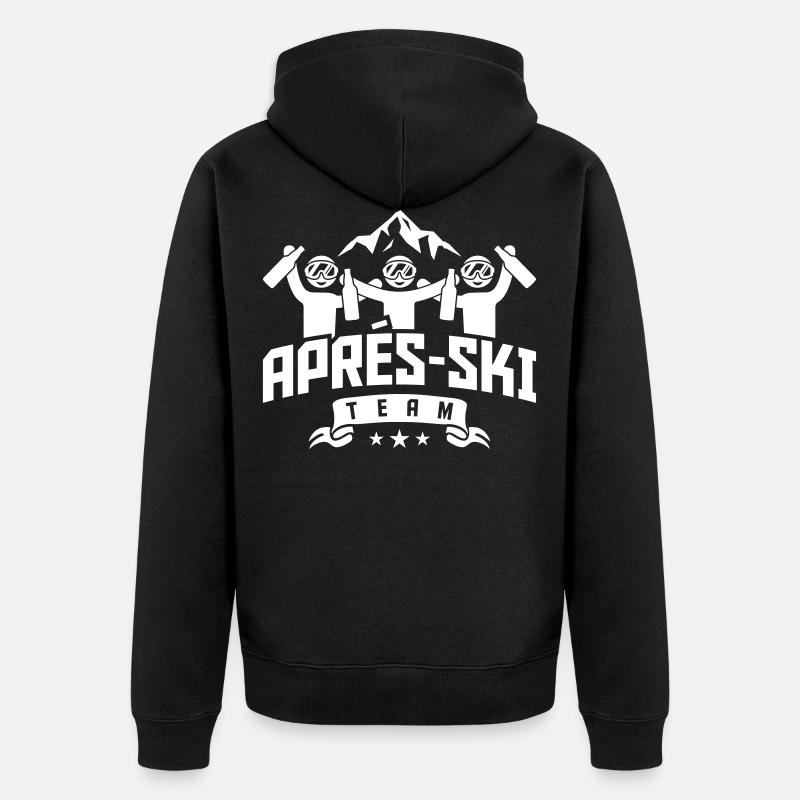 fête d'équipe après ski - Veste à capuche bio Premium Unisexe - noir