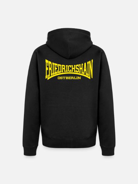 Friedrichshain Ostberlin - Unisex Premium Bio Zip Hoodie - Schwarz