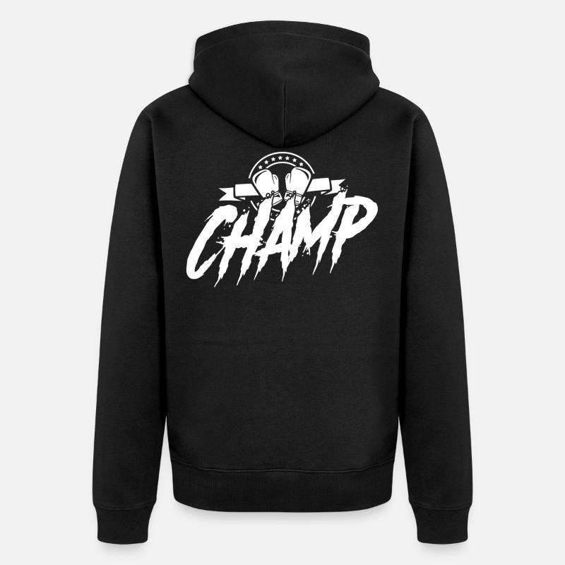 boxe sport vainqueur - Veste à capuche bio Premium Unisexe - noir