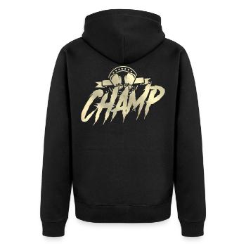 boxe sport vainqueur - Veste à capuche bio Premium Unisexe - noir - Dos - Nico (187cm)
