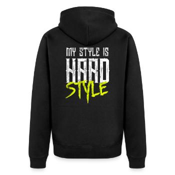 Musique hardstyle - Veste à capuche bio Premium Unisexe - noir - Dos - Nico (187cm)