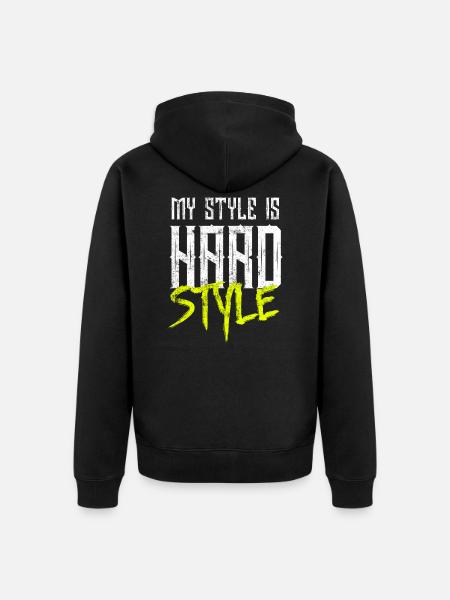 Hardstyle music - Unisex Premium Organic Zip Hoodie - black