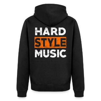 Musique hardstyle - Veste à capuche bio Premium Unisexe - noir - Dos - Nico (187cm)