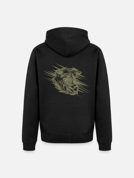 Motocross helmet - Unisex Premium Organic Zip Hoodie - black