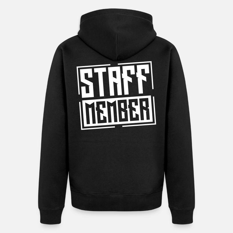 membre du personnel - Veste à capuche bio Premium Unisexe - noir