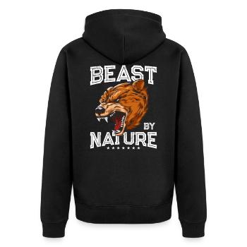 Ours grizzli - Veste à capuche bio Premium Unisexe - noir - Dos - Nico (187cm)