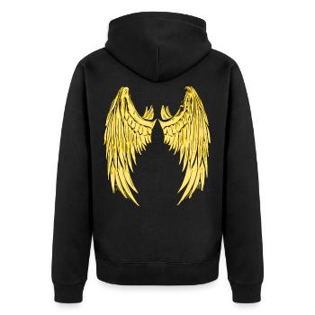 2reborn Angel Wings Ange Fluegel Ciel Hoelle ge - Veste à capuche bio Premium Unisexe - noir - Dos - Nico (187cm)
