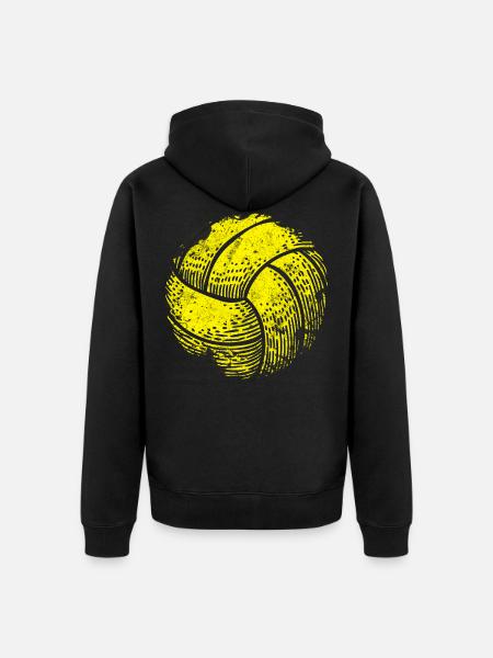 Volleyball ball symbol - Unisex Premium Organic Zip Hoodie - black