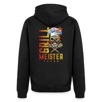 grillmeister crâne cuisinier squelette grill - Veste à capuche bio Premium Unisexe - noir - Dos - Nico (187cm)