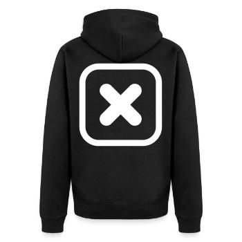 icône croix tique - Veste à capuche bio Premium Unisexe - noir - Dos - Nico (187cm)