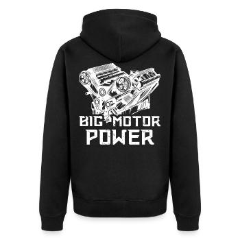 Moteur bloc moteur voiture 8 cylindres US car - Veste à capuche bio Premium Unisexe - noir - Dos - Nico (187cm)