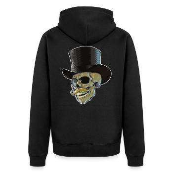 Époux de marié de bachelorette - Veste à capuche bio Premium Unisexe - noir - Dos - Nico (187cm)
