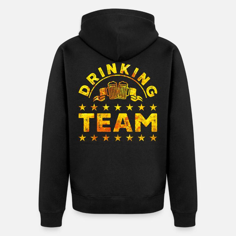 Drinking Team Boire - Veste à capuche bio Premium Unisexe - noir