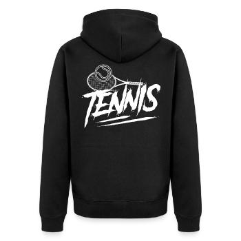 Raquette de tennis sport tennis - Veste à capuche bio Premium Unisexe - noir - Dos - Nico (187cm)