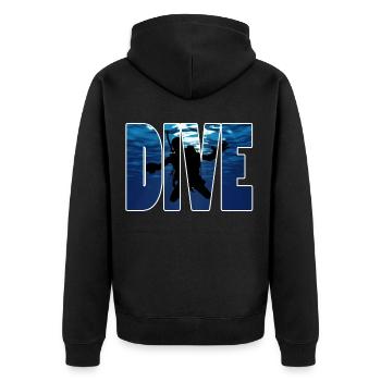Plongée, Diver - Veste à capuche bio Premium Unisexe - noir - Dos - Nico (187cm)