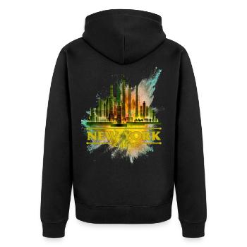 New York - Veste à capuche bio Premium Unisexe - noir - Dos - Nico (187cm)