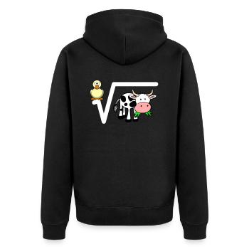 Cadeau de jeu de mots de professeur de mathématiques - Veste à capuche bio Premium Unisexe - noir - Dos - Nico (187cm)