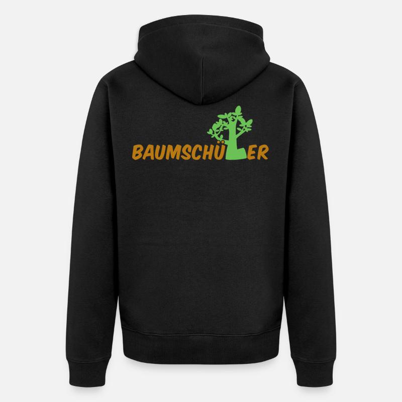 Gärtner Geschenk Baumschule Baumschüler - Unisex Premium Bio Zip Hoodie - Schwarz