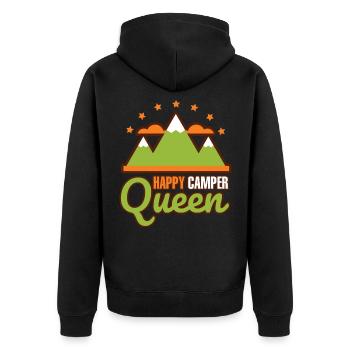 Motorhome Queen Happy Motorhome Queen Outdoor - Unisex Premium Organic Zip Hoodie - black - Back - Nico (187cm)