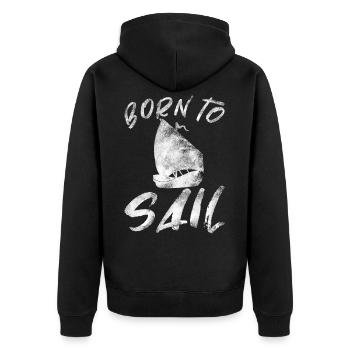 Dream sailing sailing ship sailor sailor gift - Unisex Premium Organic Zip Hoodie - black - Back - Nico (187cm)