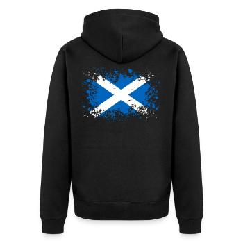 Scotland Scottish Scotland Holiday Gift - Unisex Premium Organic Zip Hoodie - black - Back - Nico (187cm)