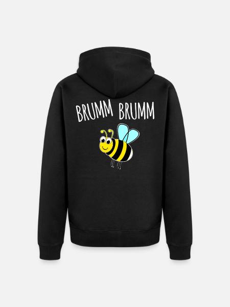 Hum bumblebee - Unisex Premium Organic Zip Hoodie - black