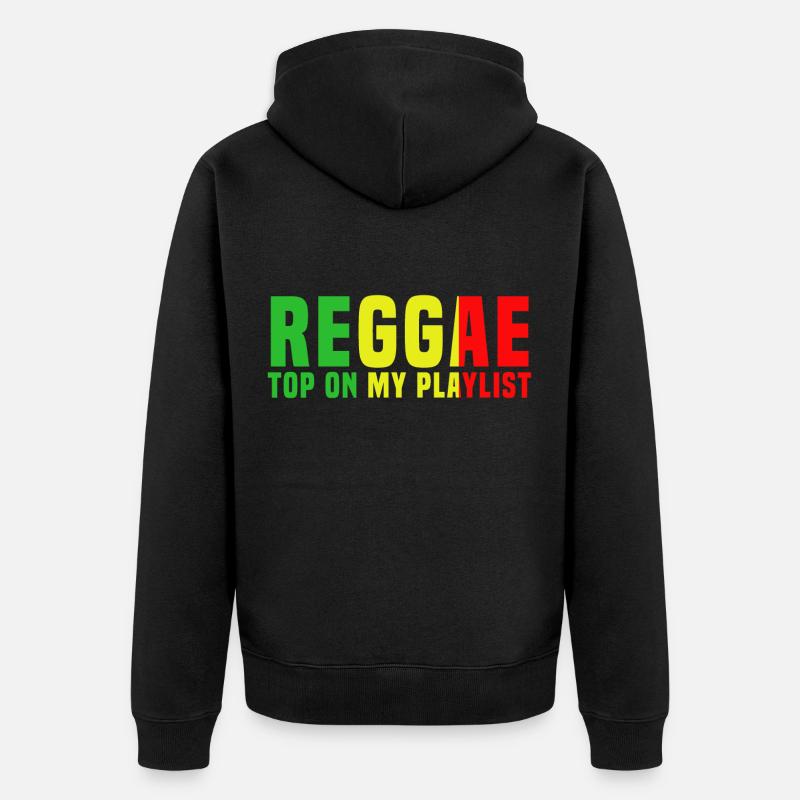 Reggae - Unisex Premium Bio Zip Hoodie - Schwarz