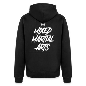 Arts martiaux mixtes Mma - Veste à capuche bio Premium Unisexe - noir - Dos - Nico (187cm)