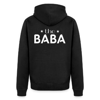 The Baba Father Turkish Turk Turk Gift Idea - Unisex Premium Organic Zip Hoodie - black - Back - Nico (187cm)
