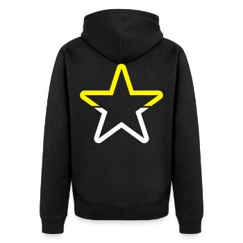 star symbol star icon - Unisex Premium Organic Zip Hoodie - black - Back - Nico (187cm)