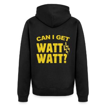 Génie électrique Puis-je obtenir un watt? Électrique - Veste à capuche bio Premium Unisexe - noir - Dos - Nico (187cm)