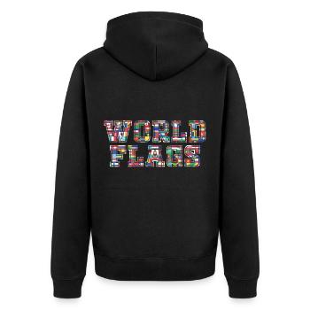 Flags of countries National Heritage Patriotic Pr - Unisex Premium Organic Zip Hoodie - black - Back - Nico (187cm)