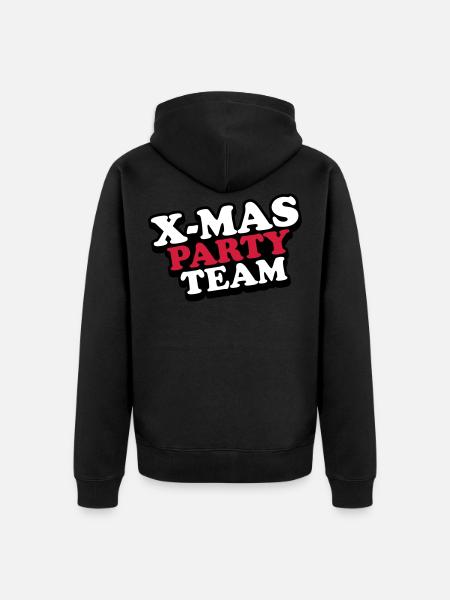 xmas party team christmas - Unisex Premium Organic Zip Hoodie - black