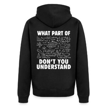 Math equations of which you can get the forms - Unisex Premium Organic Zip Hoodie - black - Back - Nico (187cm)