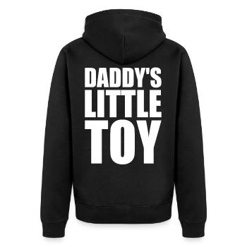 Des proverbes ratés Papa’s Little Toy Girl Jeux sexuels - Veste à capuche bio Premium Unisexe - noir - Dos - Nico (187cm)