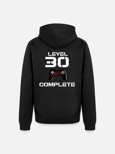Level 30 Complete - Unisex Premium Bio Zip Hoodie - Schwarz