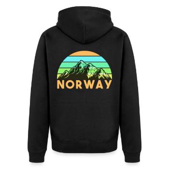 Norvège - Veste à capuche bio Premium Unisexe - noir - Dos - Nico (187cm)