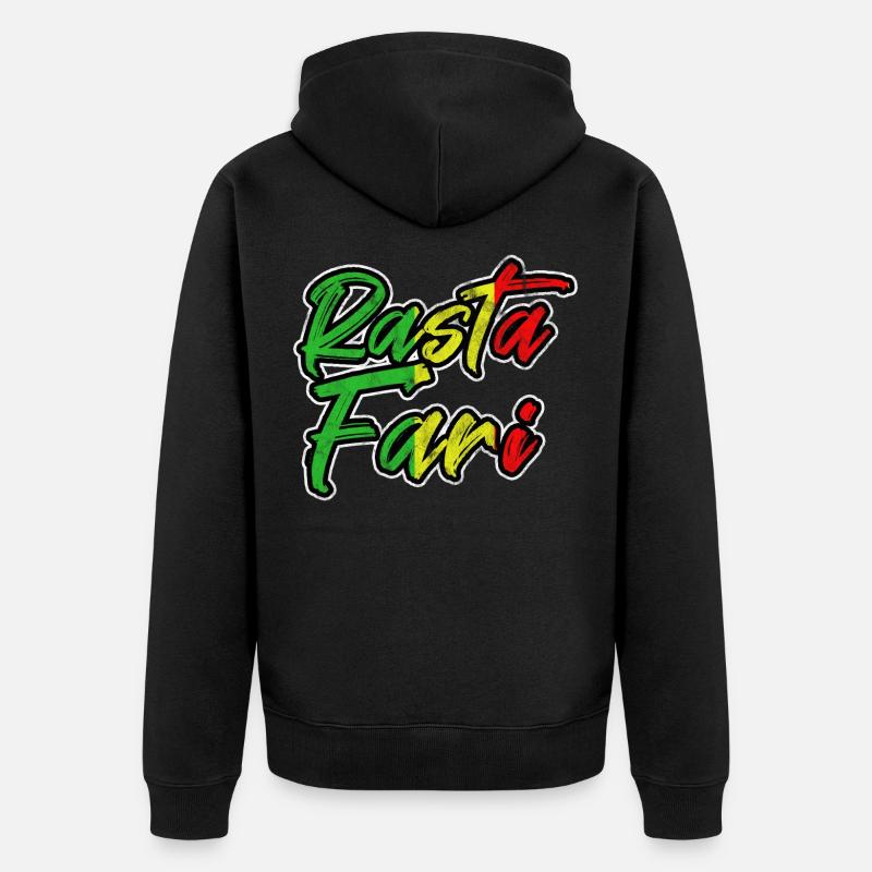 Rastafari - Veste à capuche bio Premium Unisexe - noir