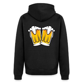 Verre à bière chope de bière bière bande dessinée - Veste à capuche bio Premium Unisexe - noir - Dos - Nico (187cm)