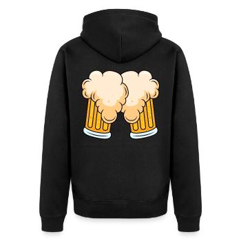 Bierglas Symbol Comic Bière - Veste à capuche bio Premium Unisexe - noir - Dos - Nico (187cm)