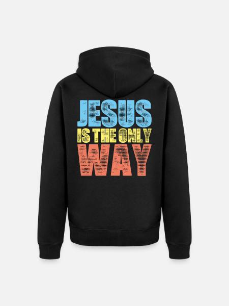 Jesus Christus Glaube - Unisex Premium Bio Zip Hoodie - Schwarz