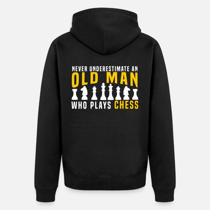 échecs - Veste à capuche bio Premium Unisexe - noir