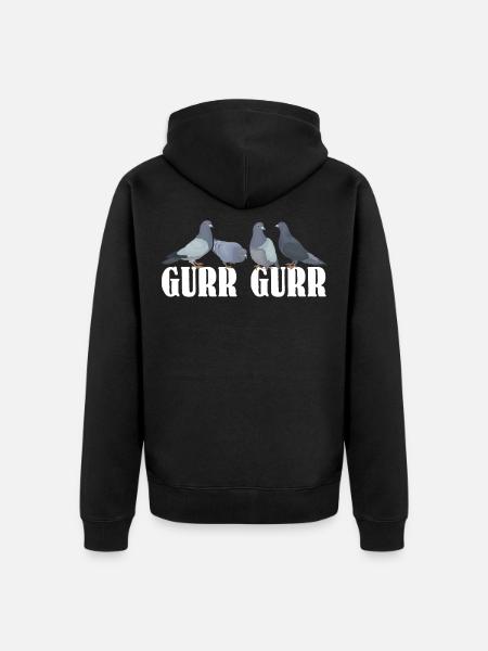 Tauben Taubenzüchter Geschenk Brieftauben - Unisex Premium Bio Zip Hoodie - Schwarz