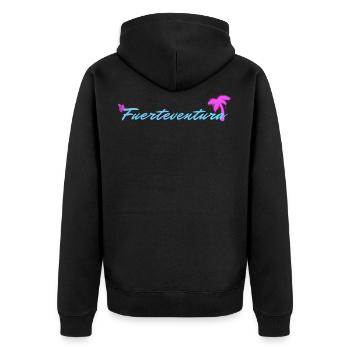 Fuerteventura - Veste à capuche bio Premium Unisexe - noir - Dos - Nico (187cm)