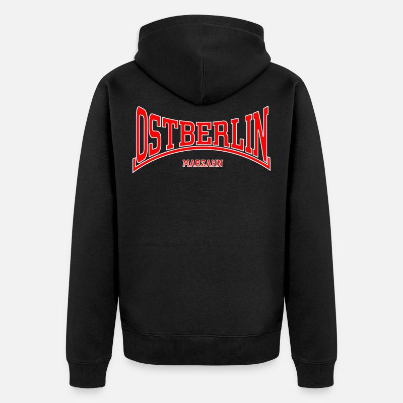 Ostberlin Marzahn - Unisex Premium Bio Zip Hoodie - Schwarz