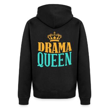Drama Queens Movie Theatre Acting Broadway L - Unisex Premium Organic Zip Hoodie - black - Back - Nico (187cm)