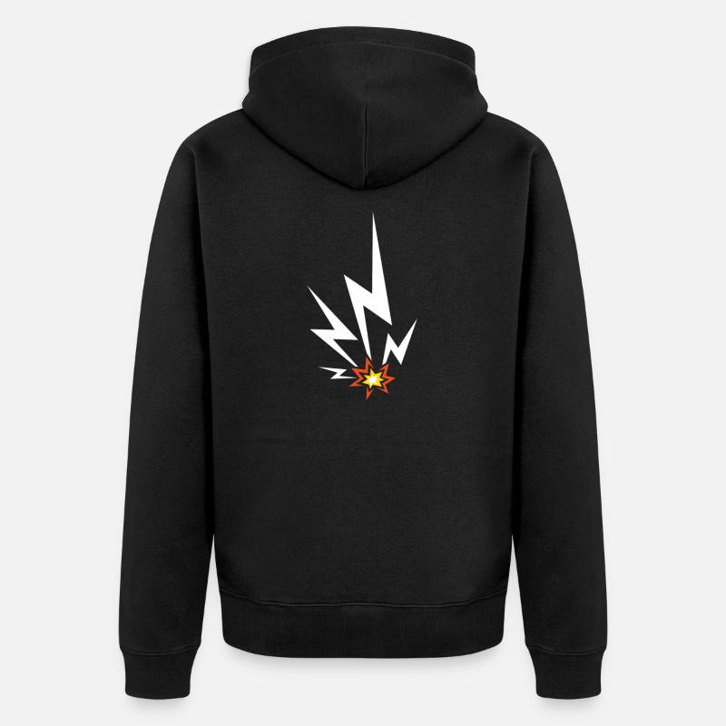 electricité - Veste à capuche bio Premium Unisexe - noir