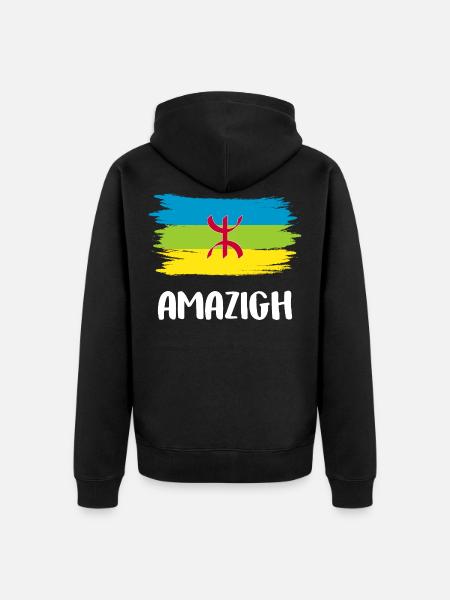 Amazigh - Unisex Premium Organic Zip Hoodie - black